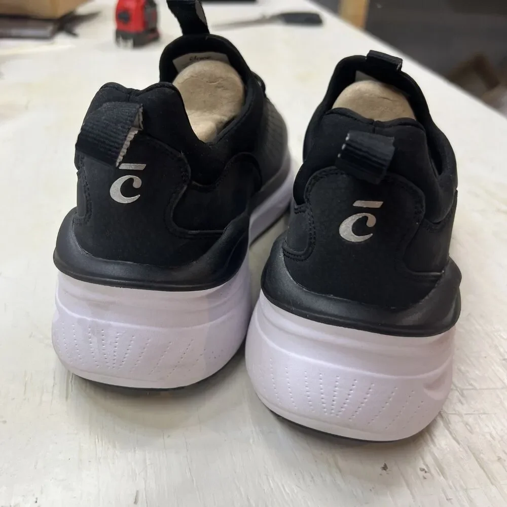 Clove Shoes Womens Size 10.5 Black White Slip On Walking Comfort Sneaker Nursing